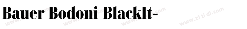 Bauer Bodoni BlackIt字体转换
